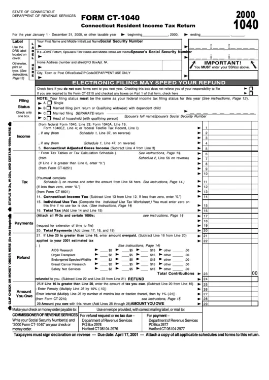 State Of Connecticut Fillable Tax Forms Printable Forms Free Online