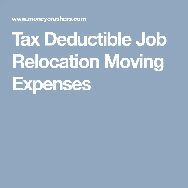 are moving expenses tax deductible in 2020