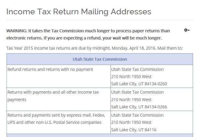 Where do i send my Utah state taxes? Whats the address? Do i nee ...